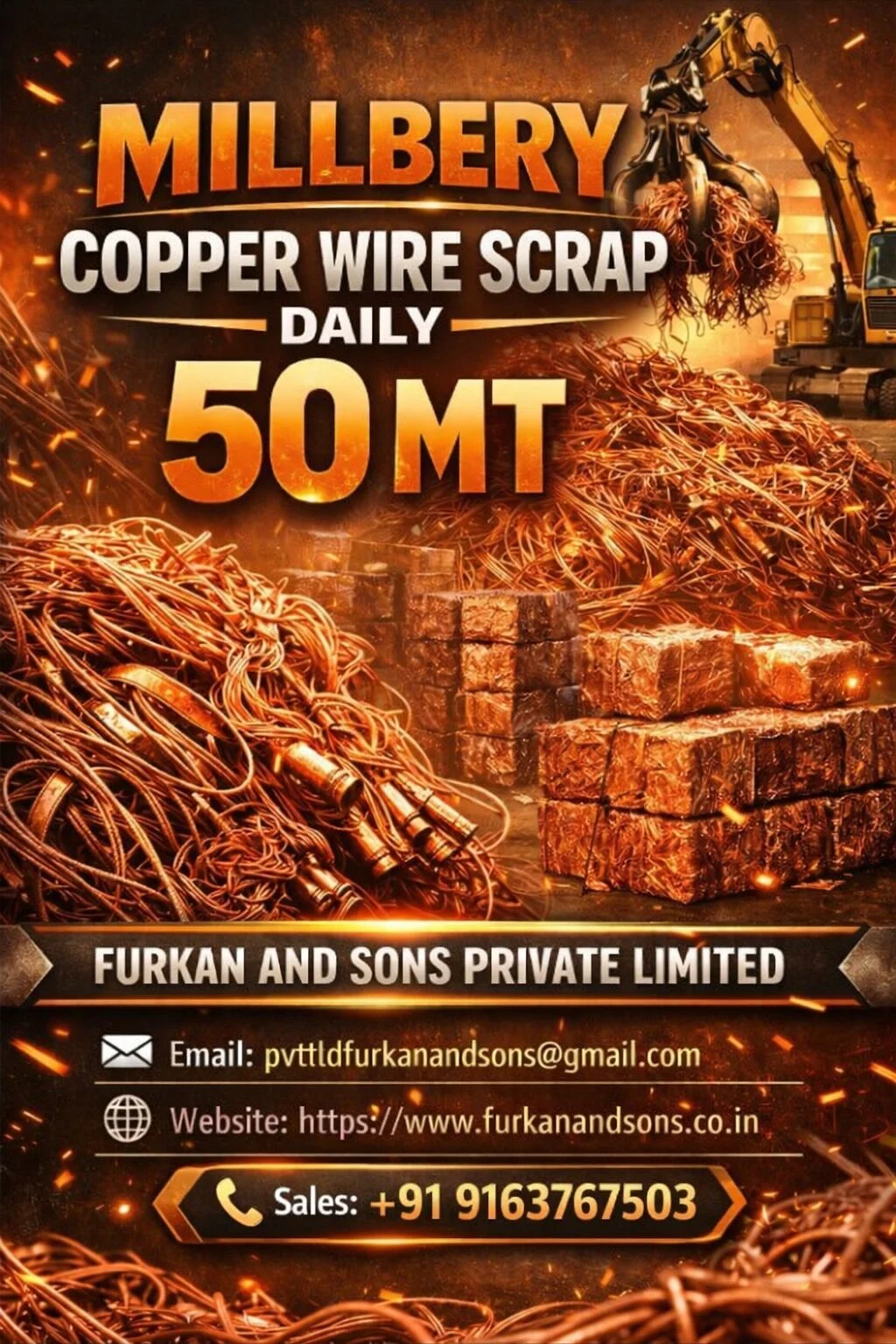 Millberry Copper Wire Scrap 99.99%