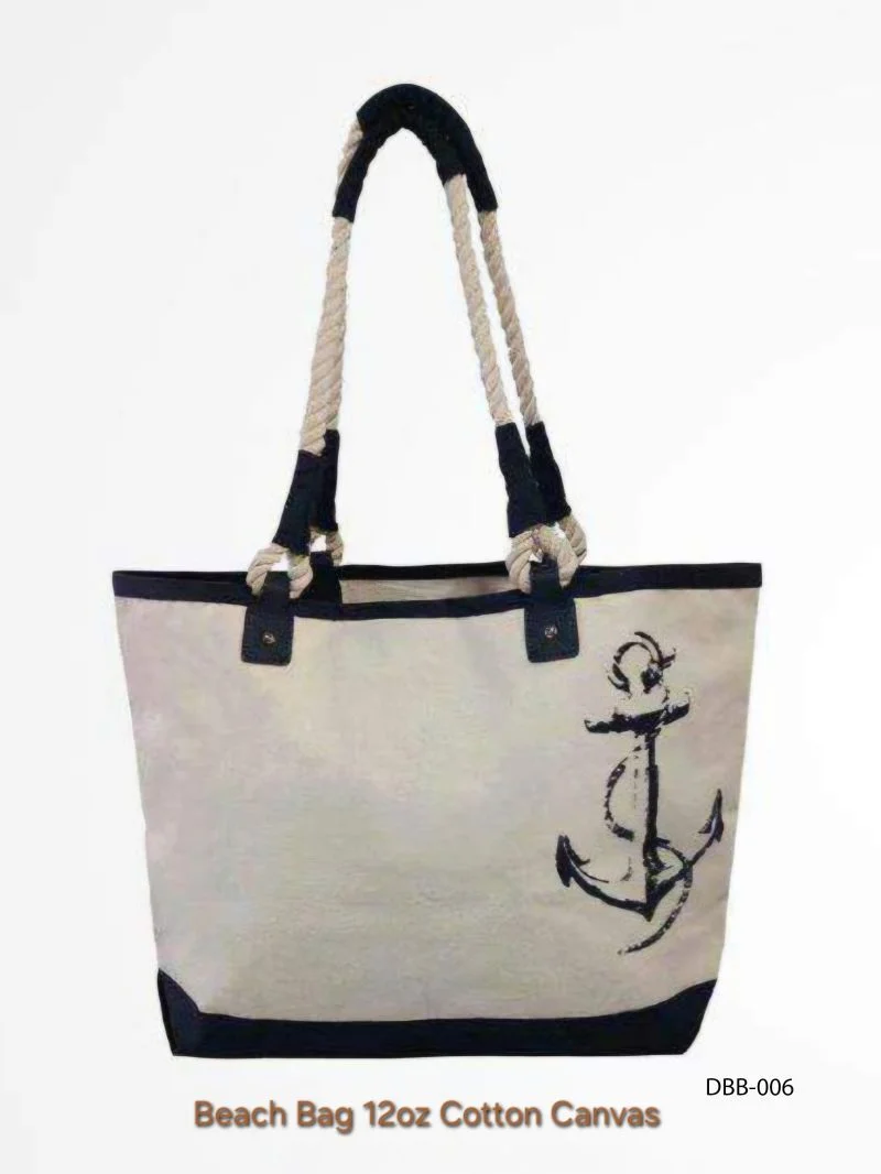 Stripe Monochrome Red Canvas Cotton Bags