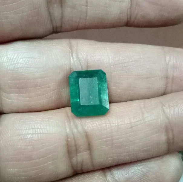 Emerald Octagon 4.17 Cts Green GRS certified Gemstone