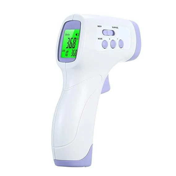 Non contact infrared talking thermometer