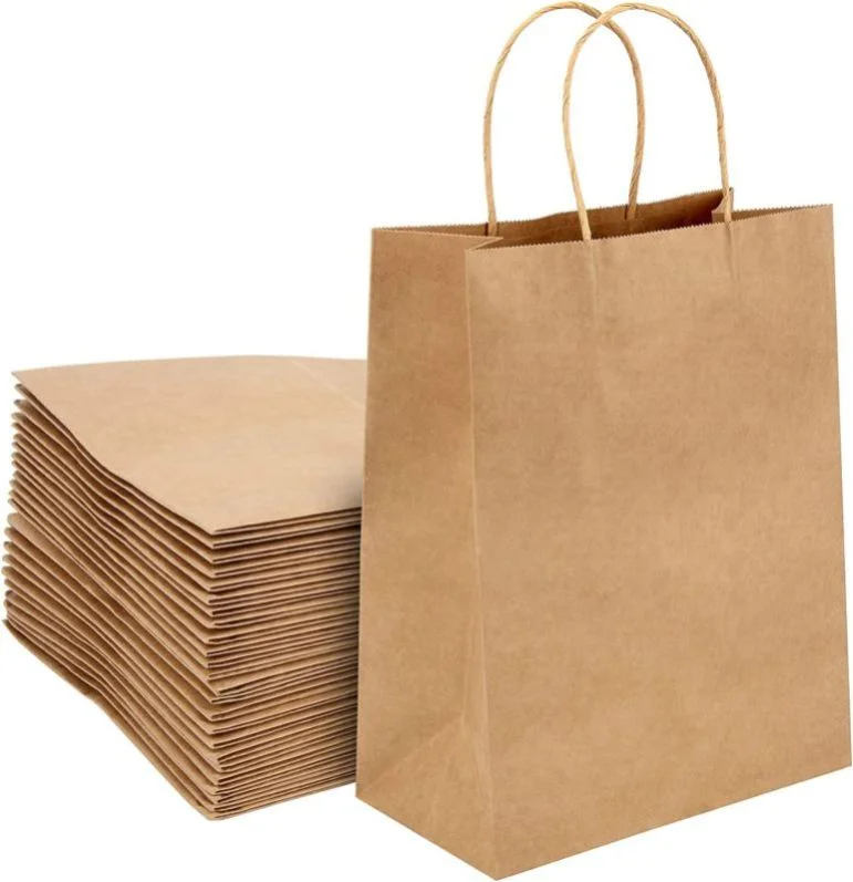 Pink Color Paper Bag with Gold Foil Print