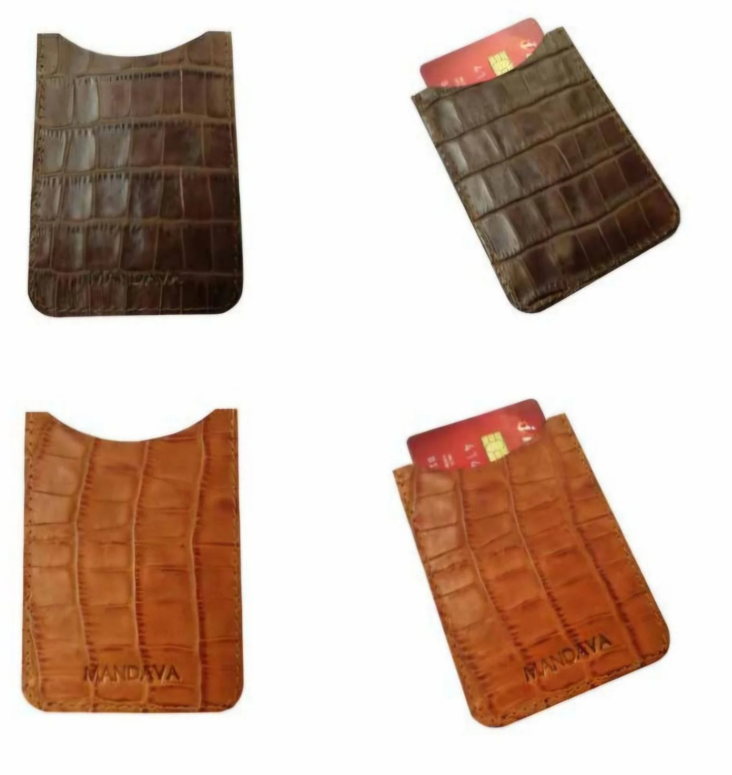 Genuine Cow Leather Slim Bi-Fold Minimalist RFID-Blocking Credit Card Billfold Wallet for Men