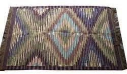 New Hand Woven Masterpiece Decorative Gingham Rug Wool Rug