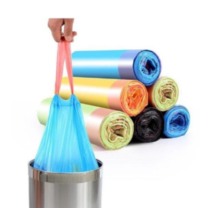 Drawstring Garbage Bag Trash plastic Bag on roll made by Vietnam