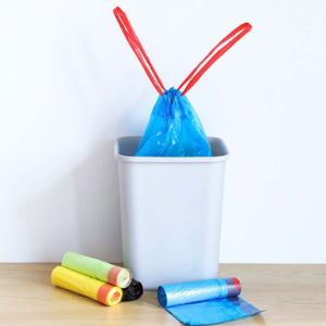 Drawstring Garbage Bag Trash plastic Bag on roll made by Vietnam