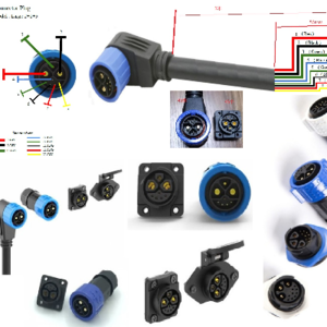 battery pack 2+4 connector 50A-80A Rated current bike charge connector