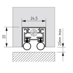 Automatic drop down seal AF 24.5x20