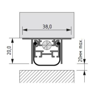 Automatic drop down seal TFP 38x20