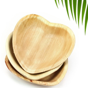 Areca Leaf Heart Shape Plate