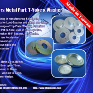T-Yokes and Bottom plates for Speaker Drivers made in Taiwan