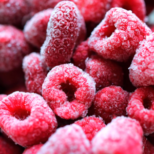 Frozen raspberries