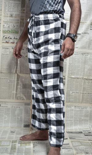 Wholesale Plaid Men's Pajama Pants Custom LOGO Drawstring Casual Flannel Lounge Trousers Sleep Bottoms with Pockets