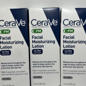 New CeraVeing PM Facial Moisturizing Lotion Ultra Lightweight Oil Free 3 FL OZ