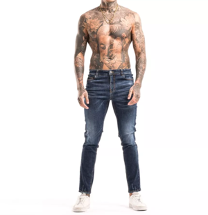 Latest Design Customized Logo High Quality New Arrival OEM ODM Denim Material Men Denim Pant In Blue Color