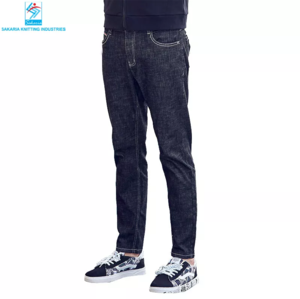 Cotton Elastic Denim American Style Jeans High Quality Casual Pants Regular Denim Stitch Design Pocket