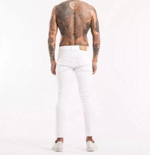 Hot Sale High Quality Light Weight Man Customized Design Printing Outdoor Wear Men Denim Pant In White Color