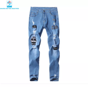 Ripped Jeans Men Custom Wholesale Made High Quality Popular Men Ripped Jeans Street Casual