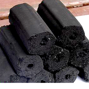 hexagonal charcoal briquettes