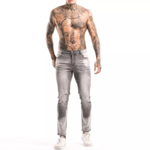 Wholesale Custom Made Your Own Logo Printing Men Light Weight Cheap Price Denim Pant With Front Pockets