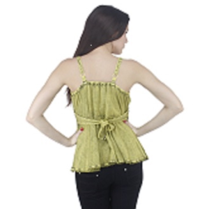 BOHO EMBROIDERED RAYON HALTER TOP