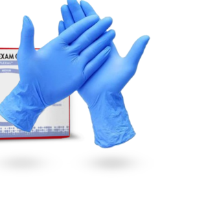 Disposable Nitrile Examination Gloves Powder Free, Box Of 100 Pieces
