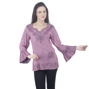 BOHO EMBROIDERED TUNIC TOP