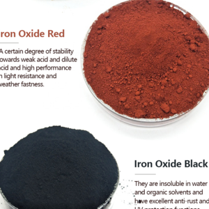 iron oxide pigments like yellow,black,blue and orange