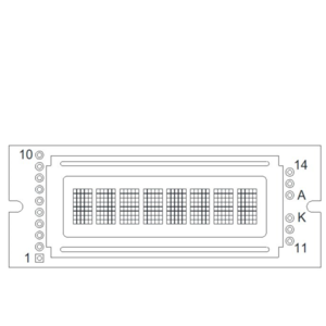 Monochrome LCM Character Type  PLC0801BW