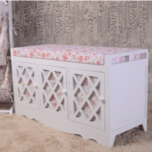 Crisscross Shoe Cabinet with Doors