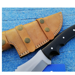 D2 Steel Tracker Knife with Leather Sheath