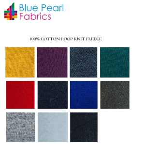 Cotton  loopknit fleece fabrics