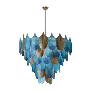 Glass multi light Chandelier