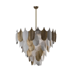 Glass multi light Chandelier