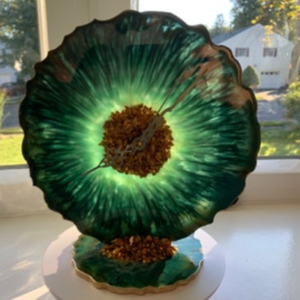 Resin clock