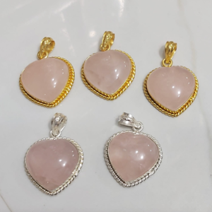 agate rose pendent