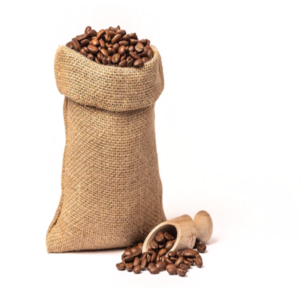 Jute coffee and cocoa beans bags
