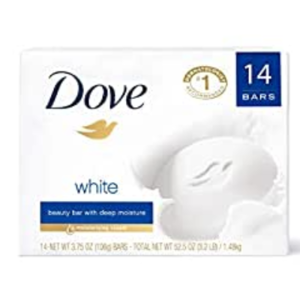 Dove Beauty Bar Gentle Cleanser for Softer and Smoother Skin with 1/4 Moisturizing Cream White More Moisturizing than Bar Soap, 3.75 oz, 14 Bars