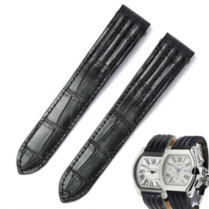 Compatible with Cartier Roadster Strap quickswitch – Alligator leather with grooves (Multi-colors)