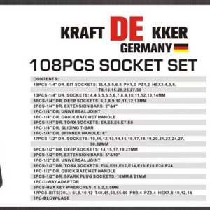 Kraftdekker 108 pcs tool set