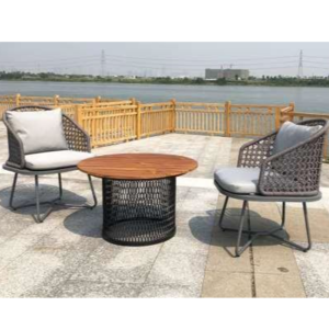 Aluminum Frame Rope Weave Patio Set