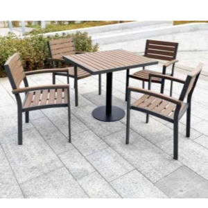 Aluminum Plastic Wood Patio Set