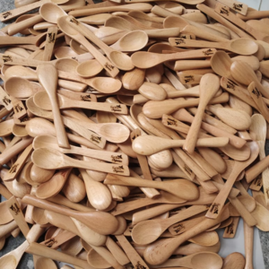 wooden cutlery, honey spoons, honey dippers
