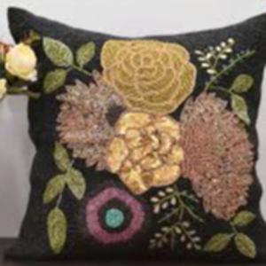 Hand Block with sateen embroidery Dori work