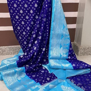 Banarasi dyablekatan georget bridle and party wear saree