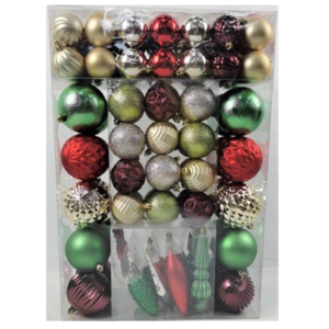 102 CT Shatterproof Christmas Ornament Set