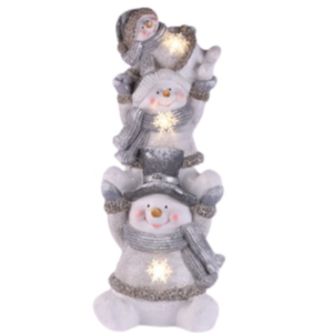 Stackable Snowman Christmas Décor with LED