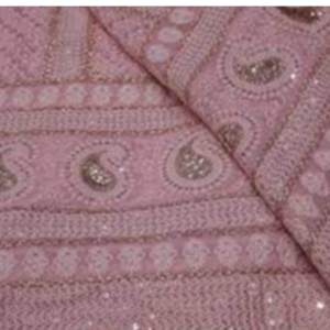 Embroidered georgette Fabric