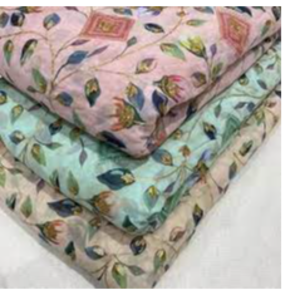 170 GSM Embroidered Georgette Fabric