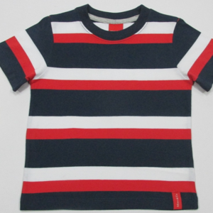 Boy's short sleeve yarn dyed t-shirt.