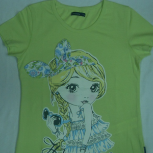 Girl's short sleeve & Sleeve less solid dyed t-shirt.